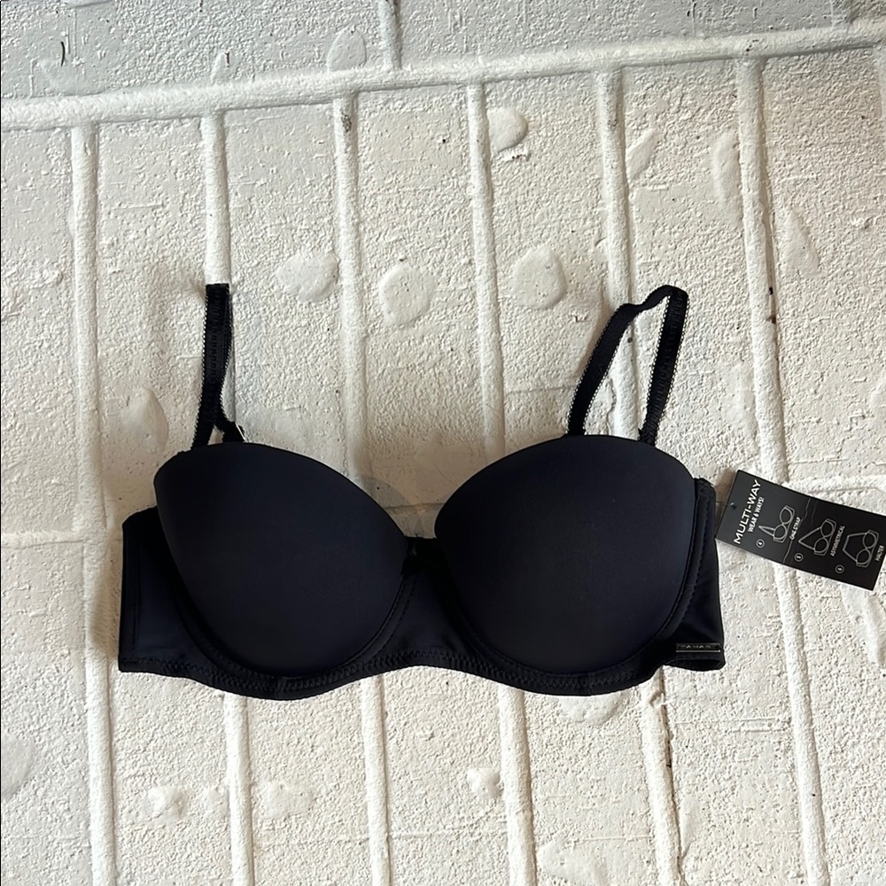 NWT Tahari Multi Way Bra. Wear 6 ways. Black size 36C